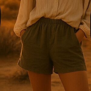 🫶 Hunt Club 100% Cotton Shorts – Olive Green, Size XL